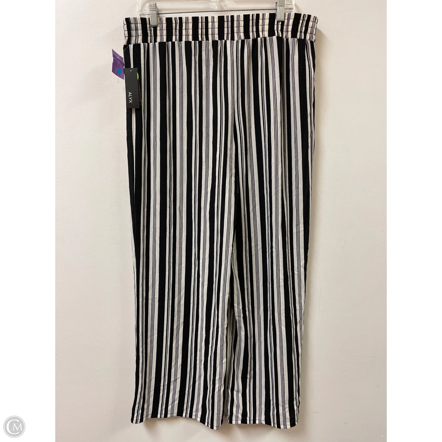 Pants Wide Leg By Alyx In Black & White, Size: 12