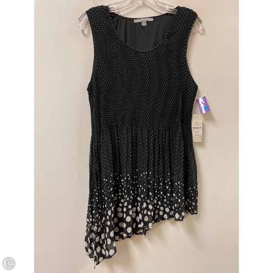 Tunic Sleeveless By Valerie Stevens In Black & Cream, Size: Xl