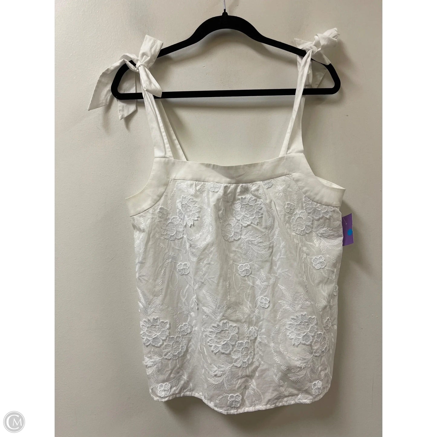Top Sleeveless By Loft In White, Size: S