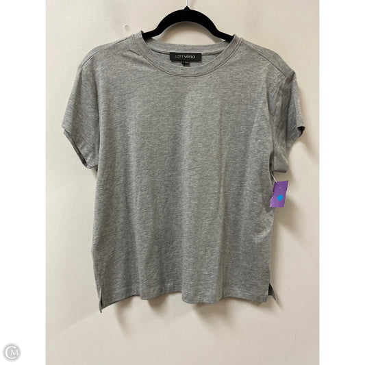 Top Short Sleeve By Loft In Grey, Size: S