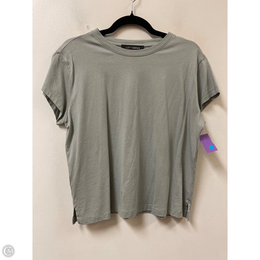 Top Short Sleeve By Loft In Grey, Size: S