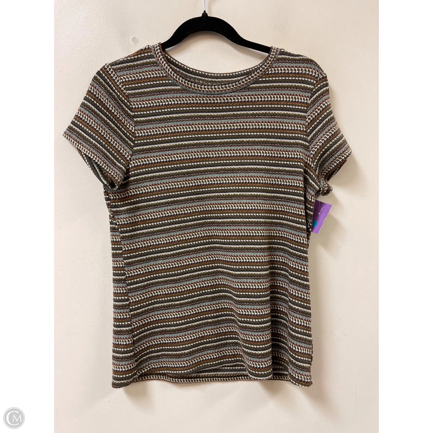 Top Short Sleeve By Bobeau In Blue & Green, Size: M