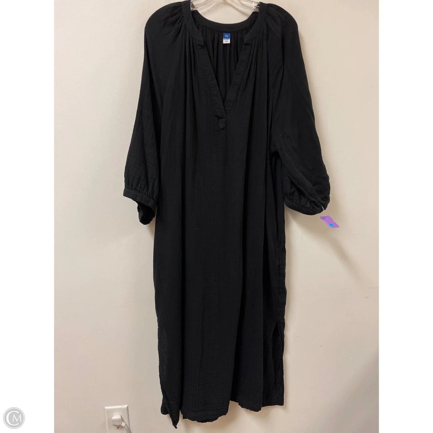 Dress Casual Midi By Old Navy In Black, Size: 1x