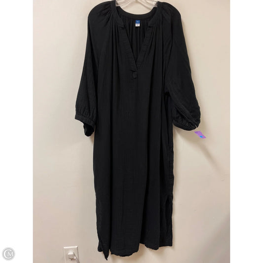 Dress Casual Midi By Old Navy In Black, Size: 1x