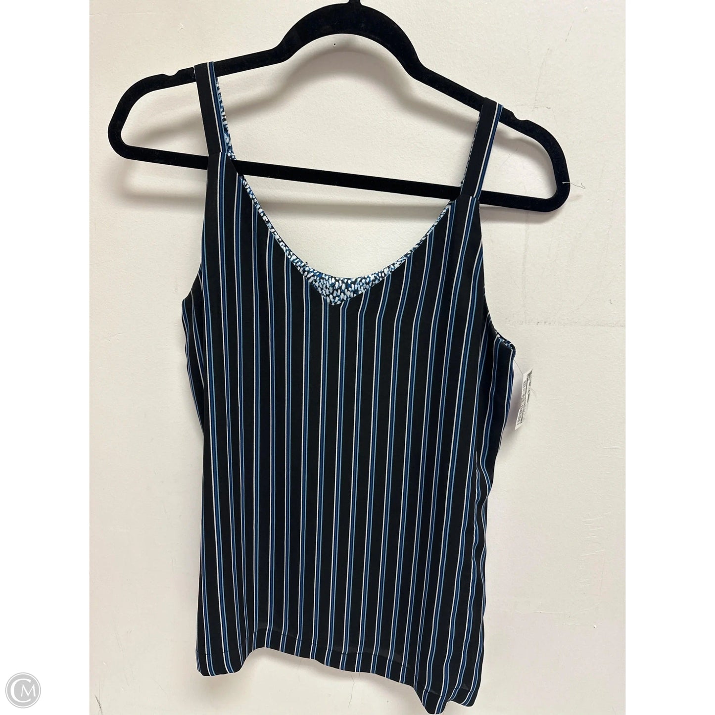 Top Sleeveless By Clothes Mentor In Black & Blue, Size: S