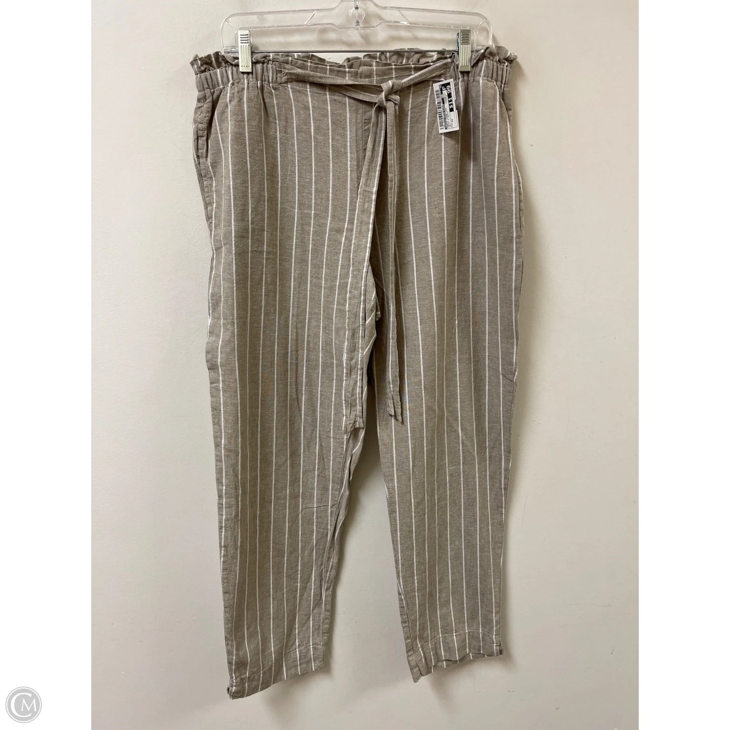 Pants Wide Leg By Beachlunchlounge In Brown & White, Size: 12