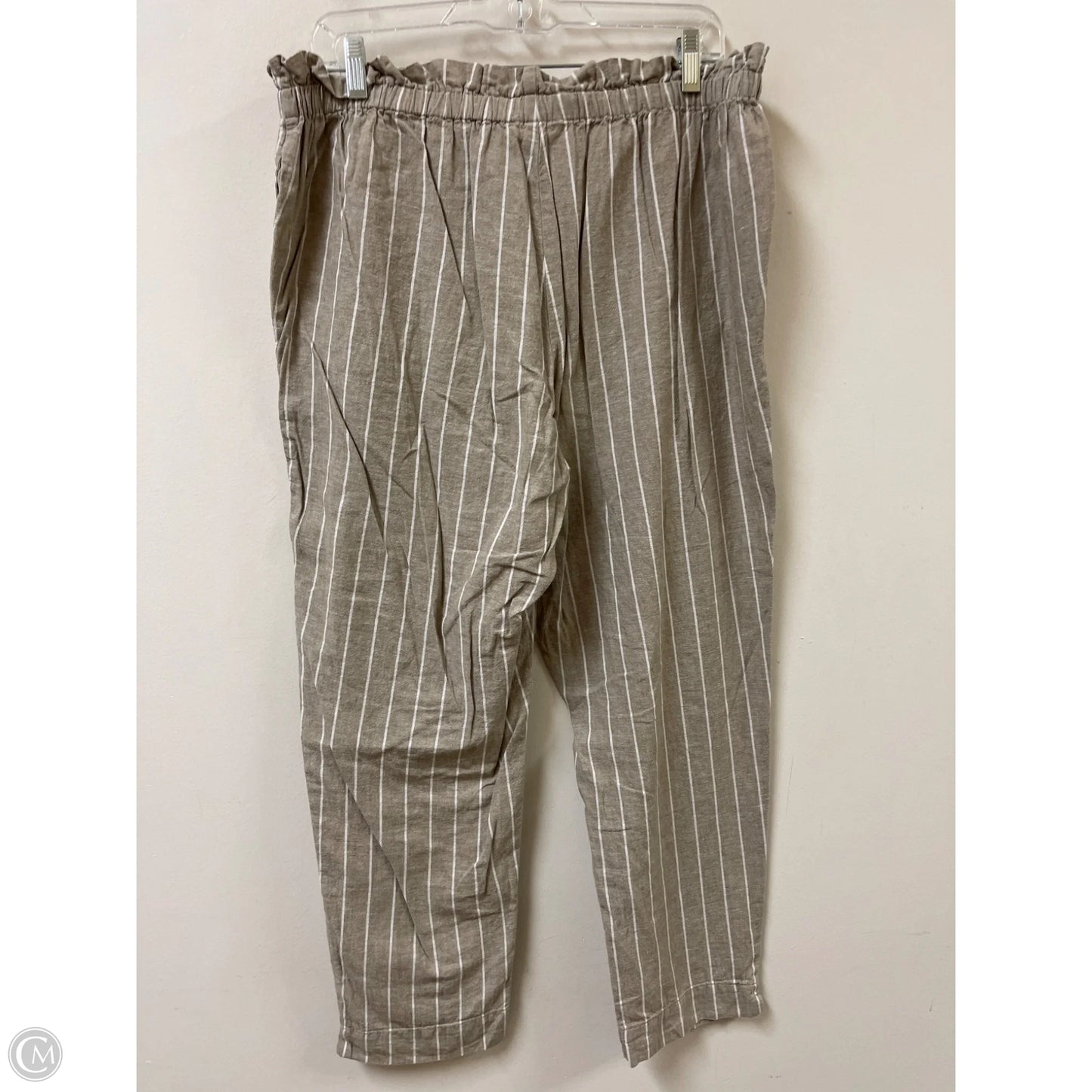Pants Wide Leg By Beachlunchlounge In Brown & White, Size: 12