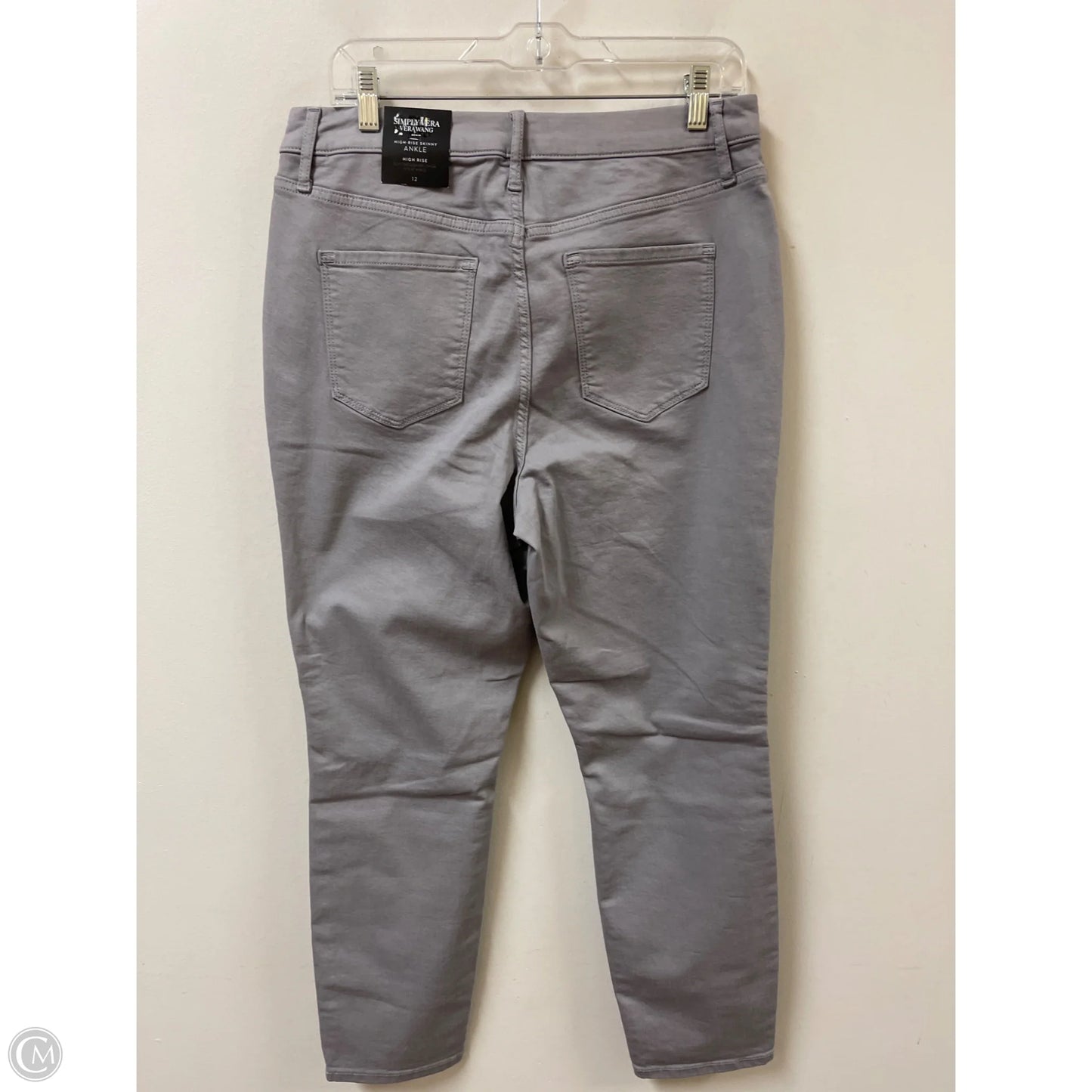 Jeans Skinny By Simply Vera In Grey Denim, Size: 12