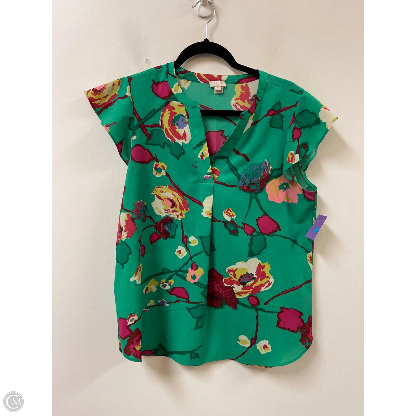 Top Short Sleeve By J. Crew In Green, Size: M