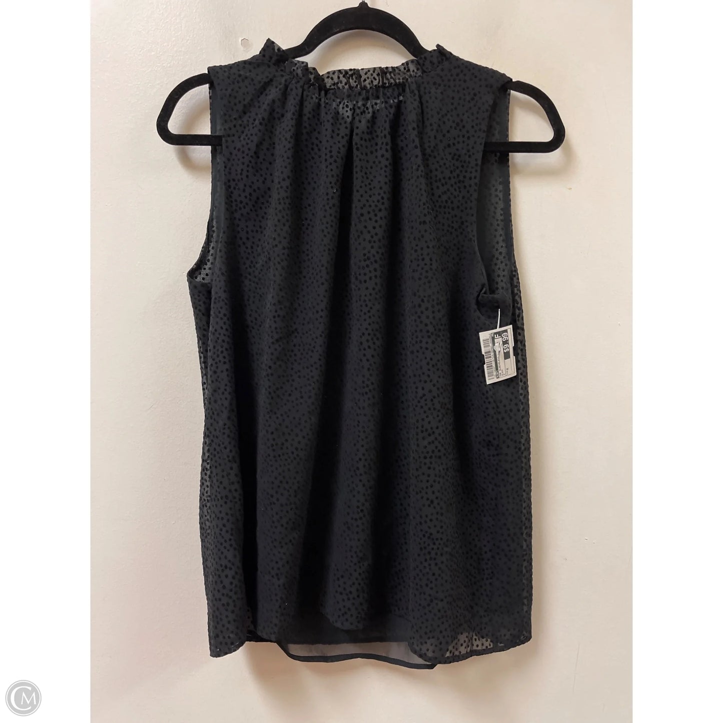 Top Sleeveless By Loft In Black, Size: M