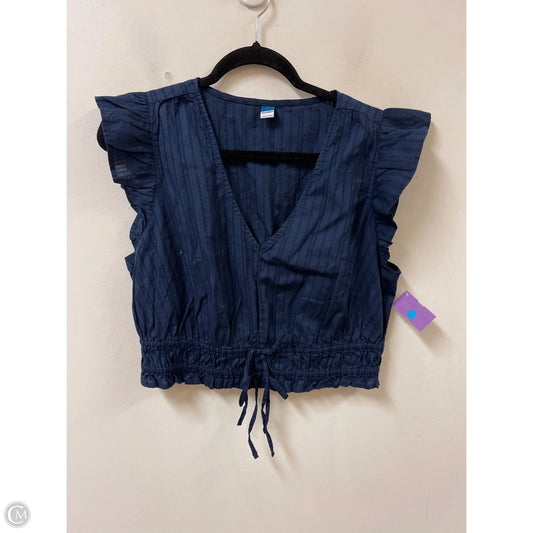 Top Short Sleeve By Old Navy In Navy, Size: M