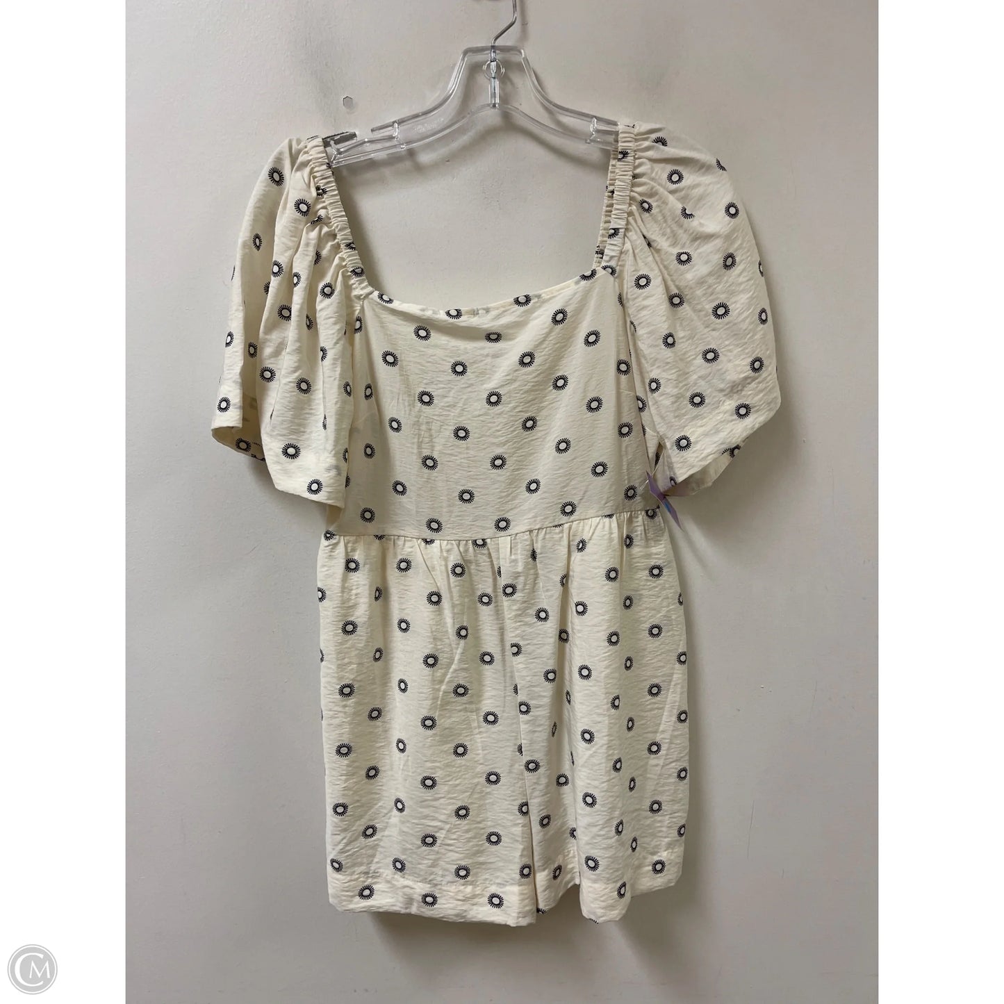 Romper By Loft In Black & Cream, Size: Sp