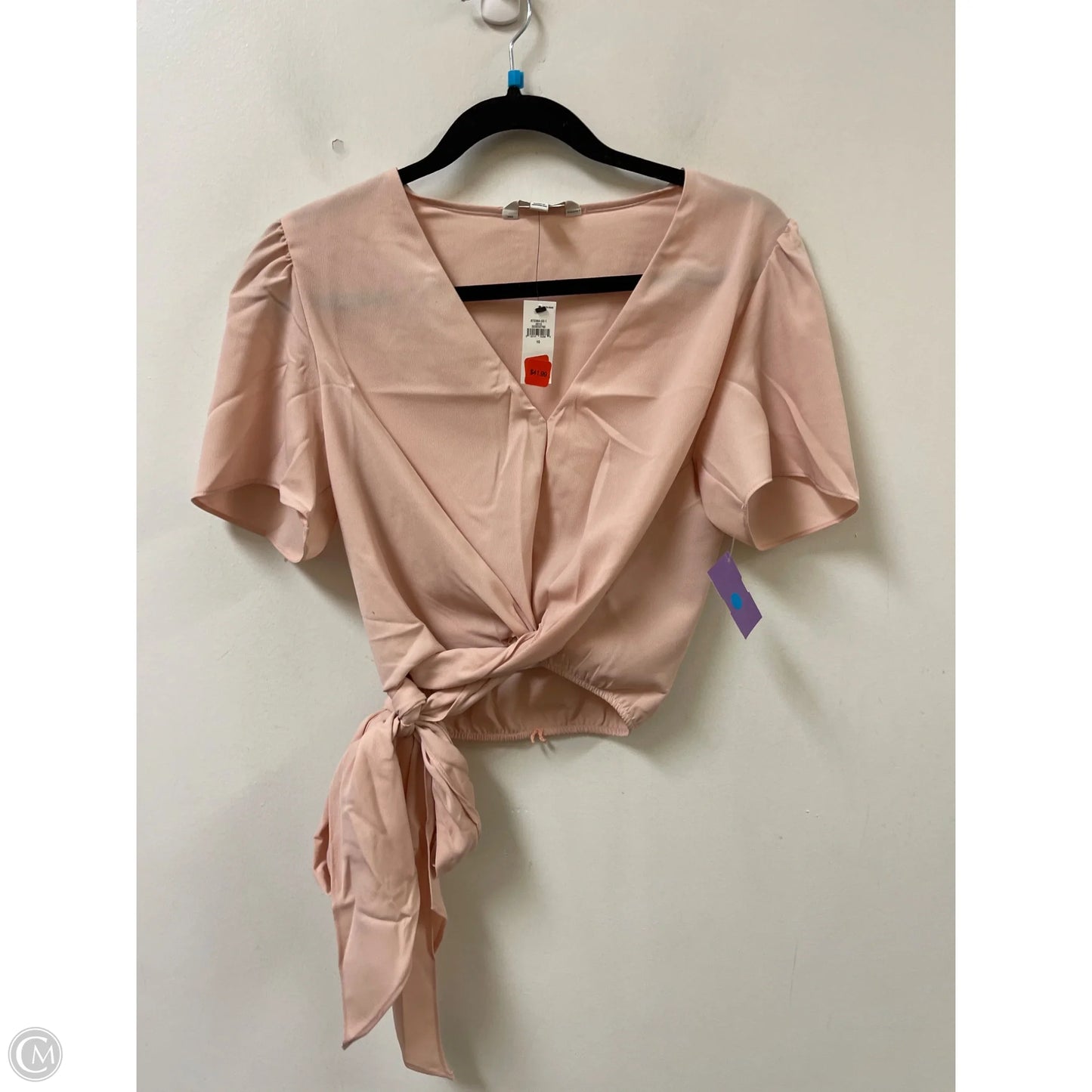 Top Short Sleeve By Banana Republic In Pink, Size: M