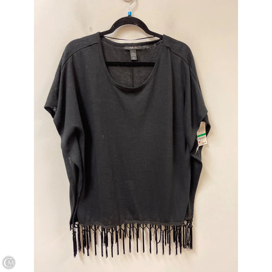 Top Short Sleeve By Style And Company In Black, Size: L