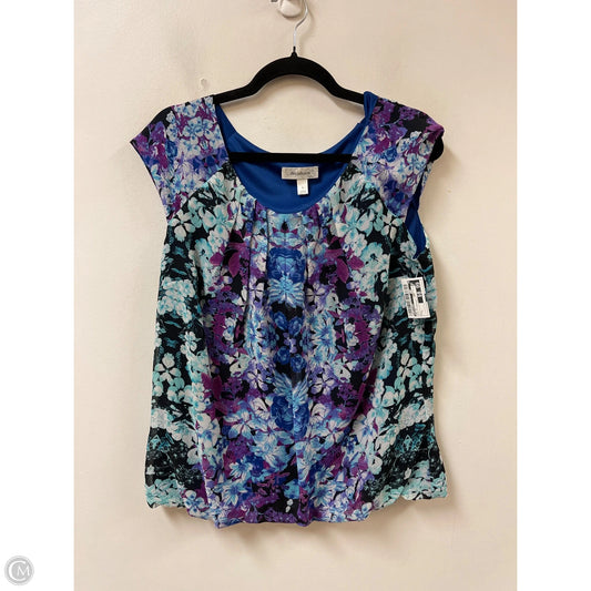 Top Short Sleeve By Dressbarn In Blue & Purple, Size: L