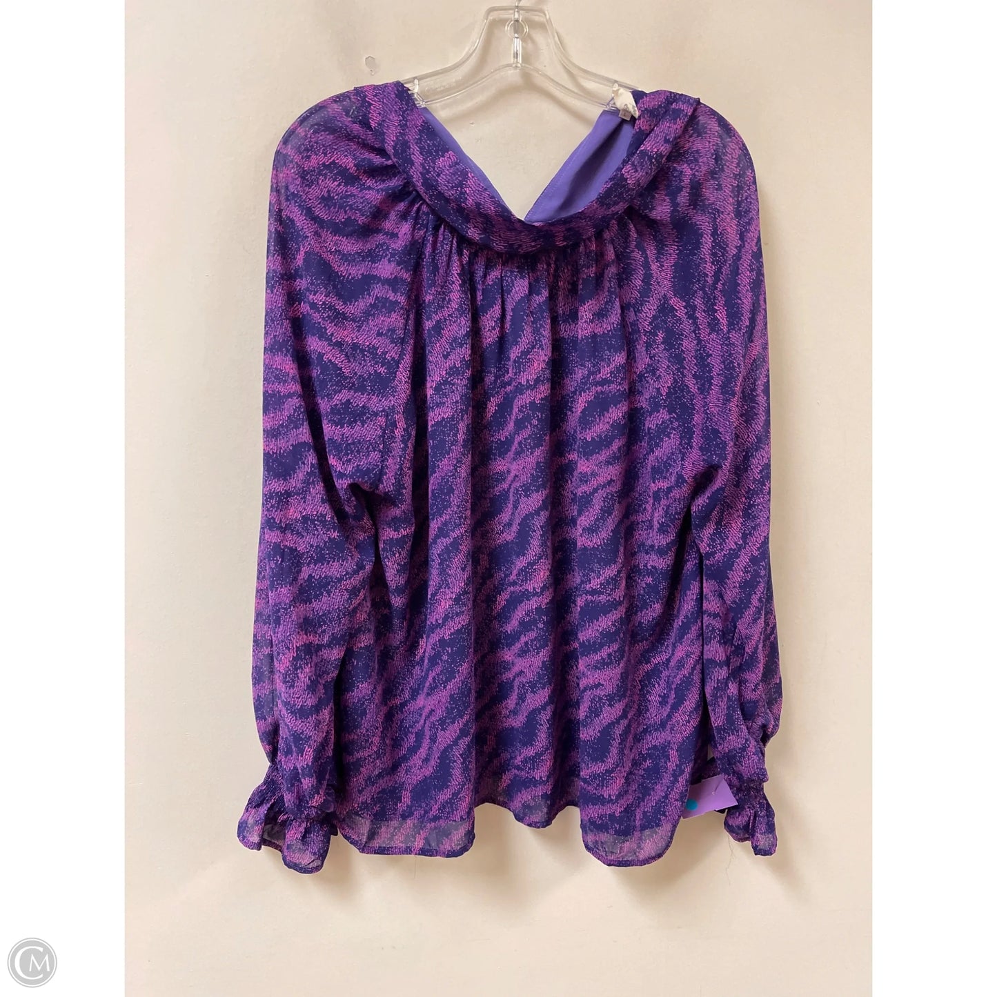 Top Long Sleeve By Entro In Purple, Size: L