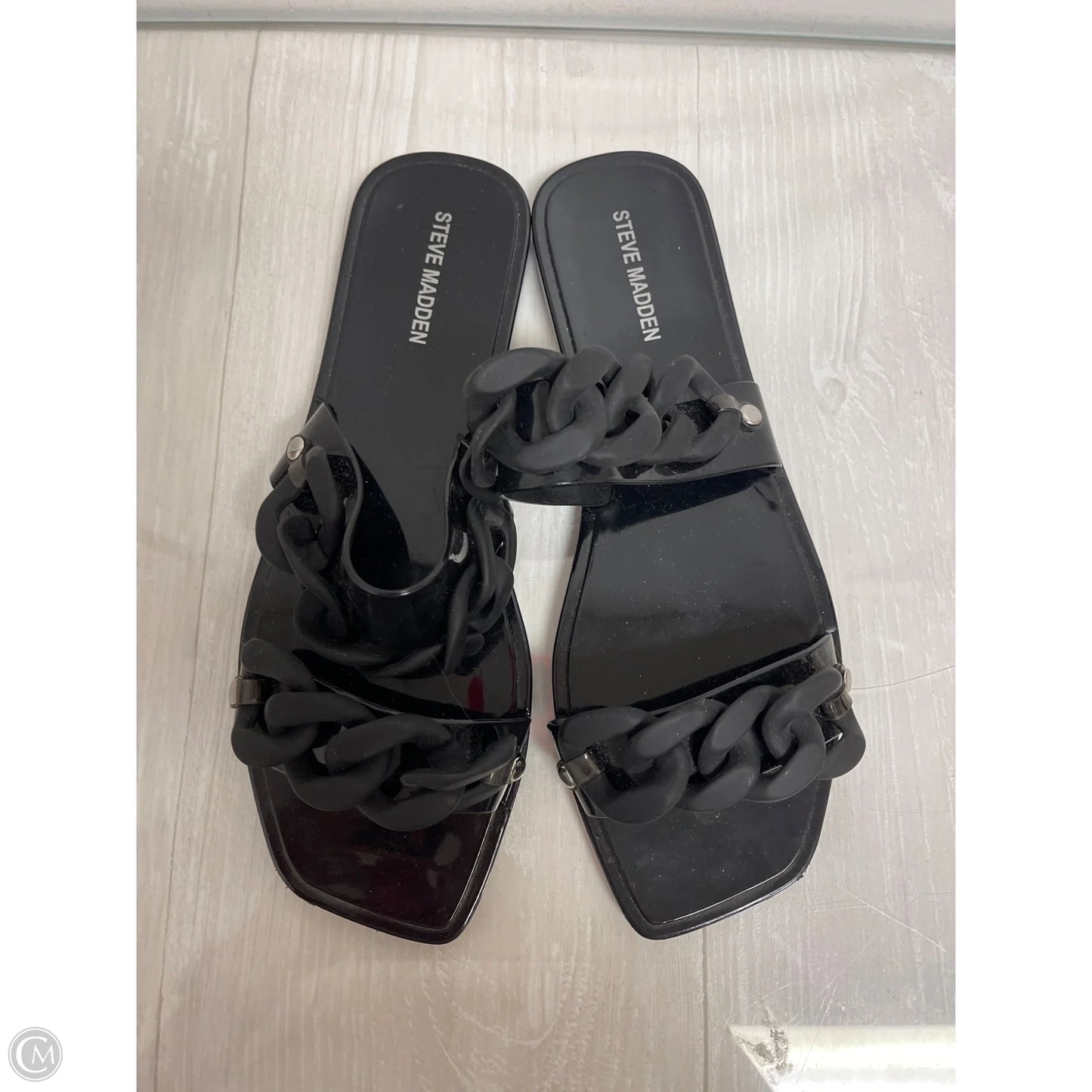 Sandals Flats By Steve Madden In Black, Size: 10