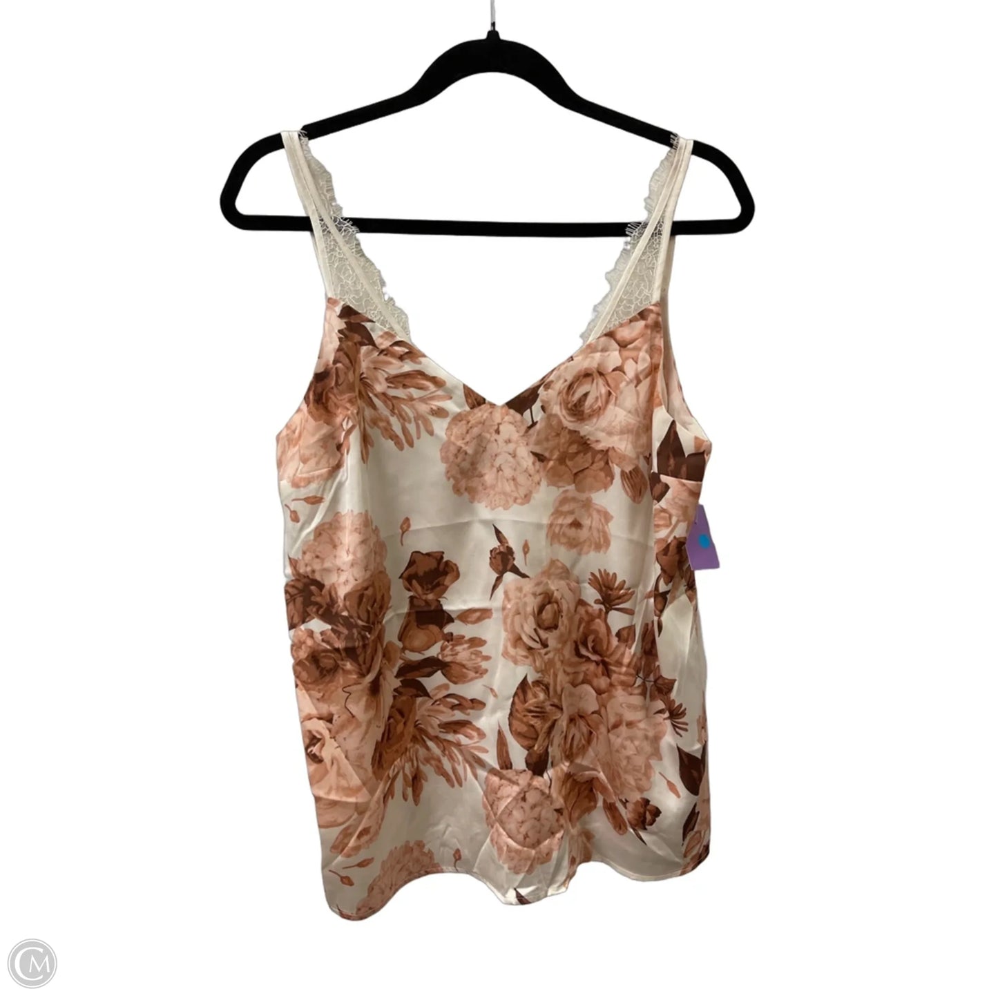 Top Sleeveless By Express In Floral Print, Size: M