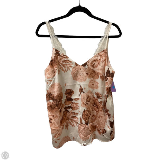 Top Sleeveless By Express In Floral Print, Size: M