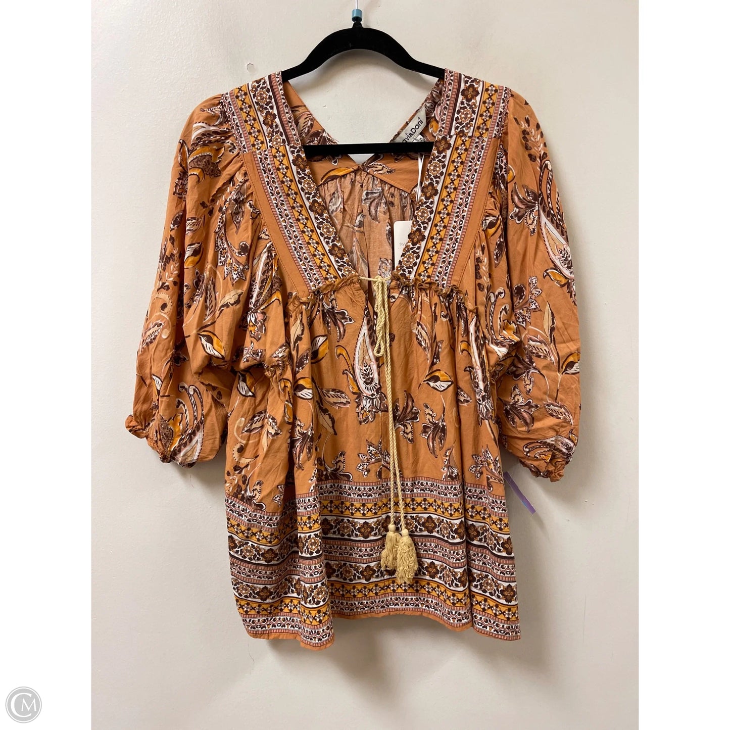 Top Short Sleeve By Davi & Dani In Yellow, Size: S