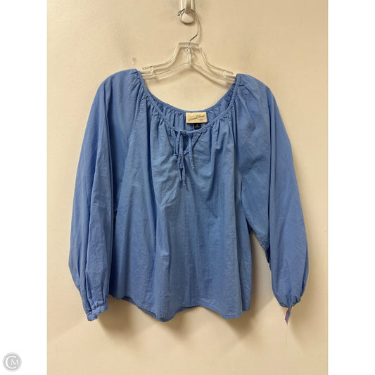 Top Long Sleeve By Universal Thread In Blue, Size: M