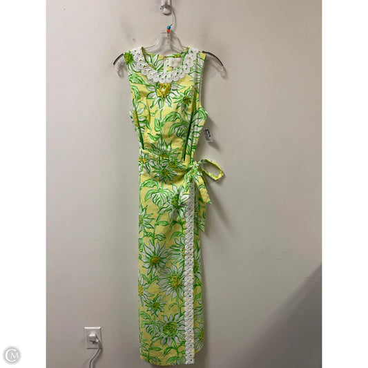 Dress Designer By Lilly Pulitzer In Green & Yellow, Size: S