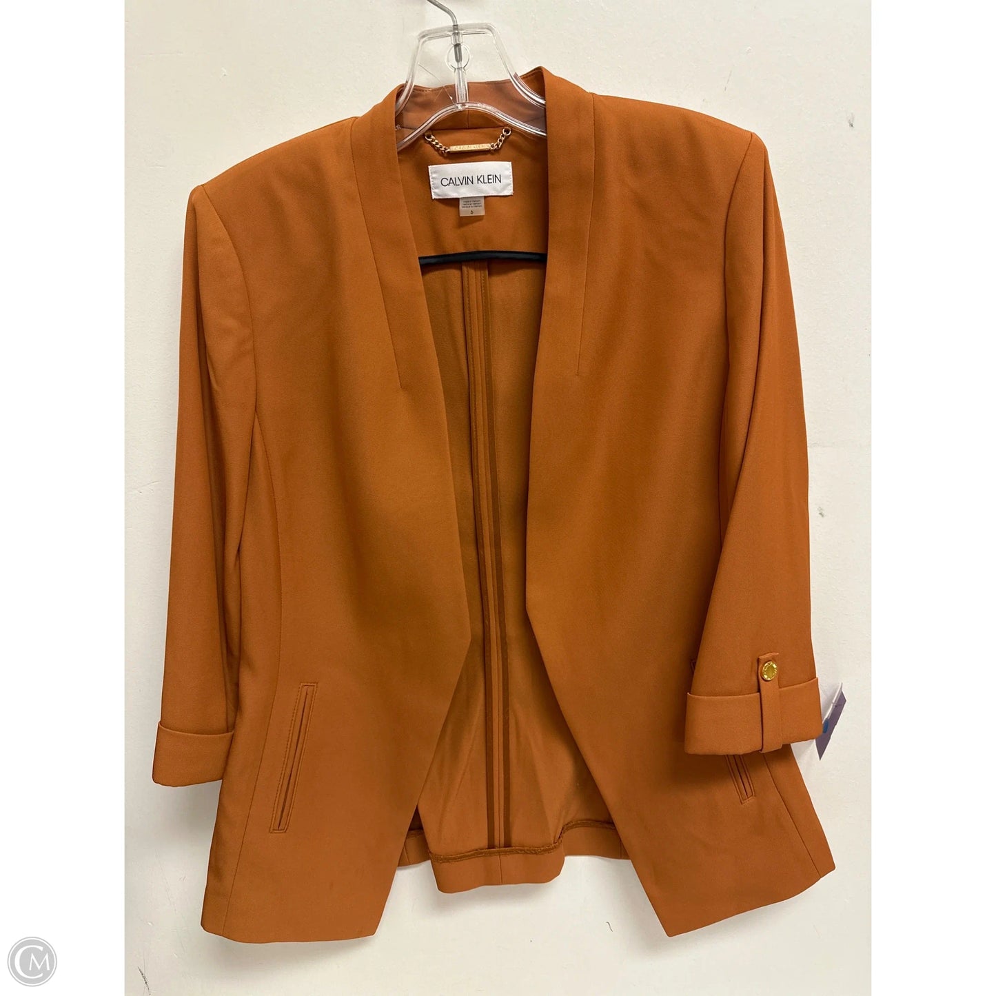 Blazer By Calvin Klein In Brown, Size: S