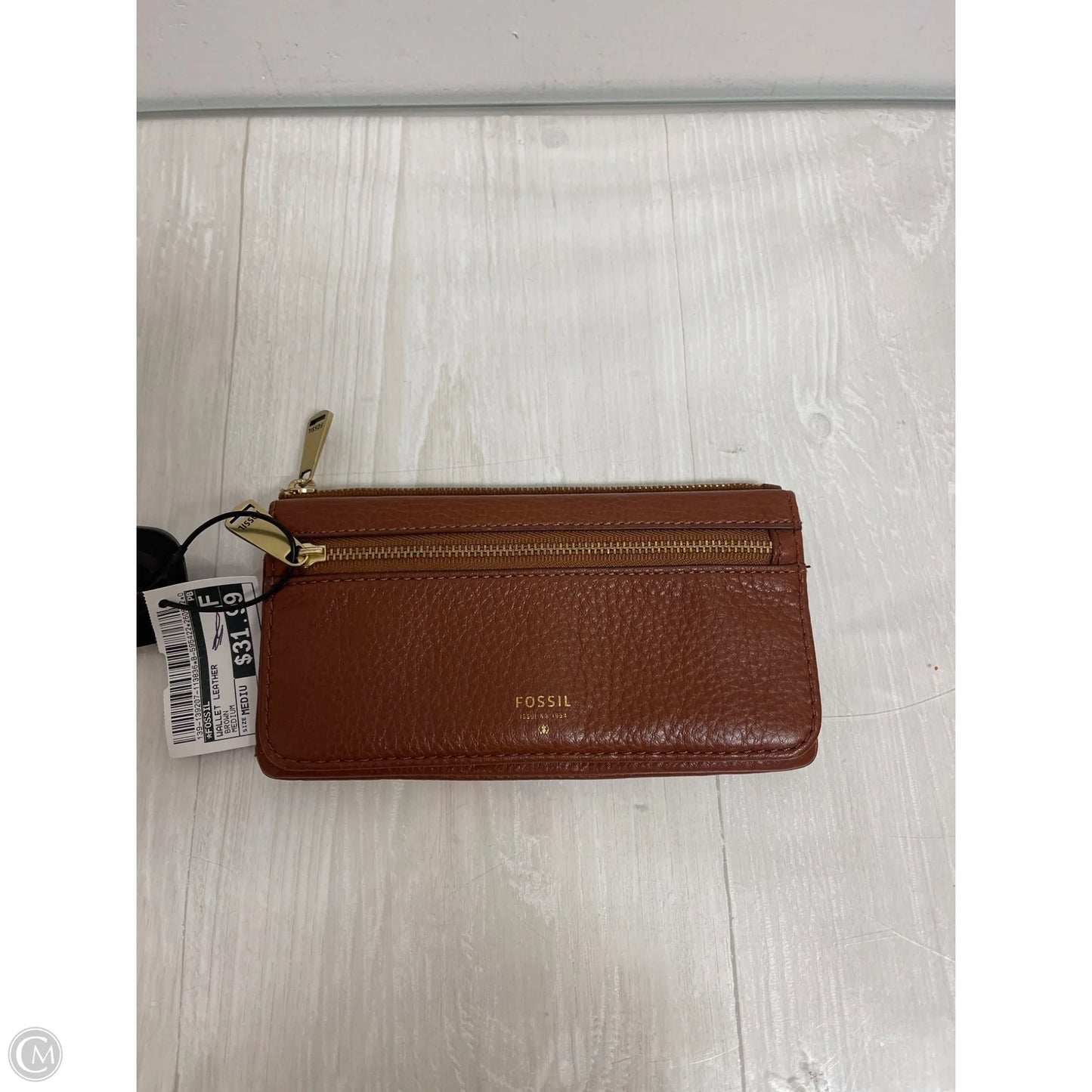 Wallet Leather By Fossil, Size: Medium