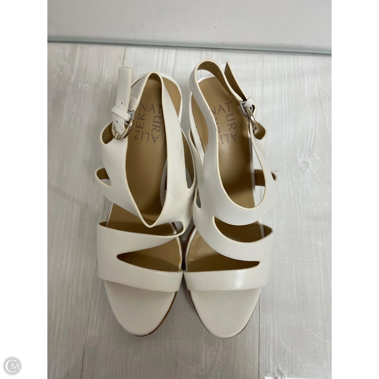 Sandals Heels Block By Naturalizer In White, Size: 7.5