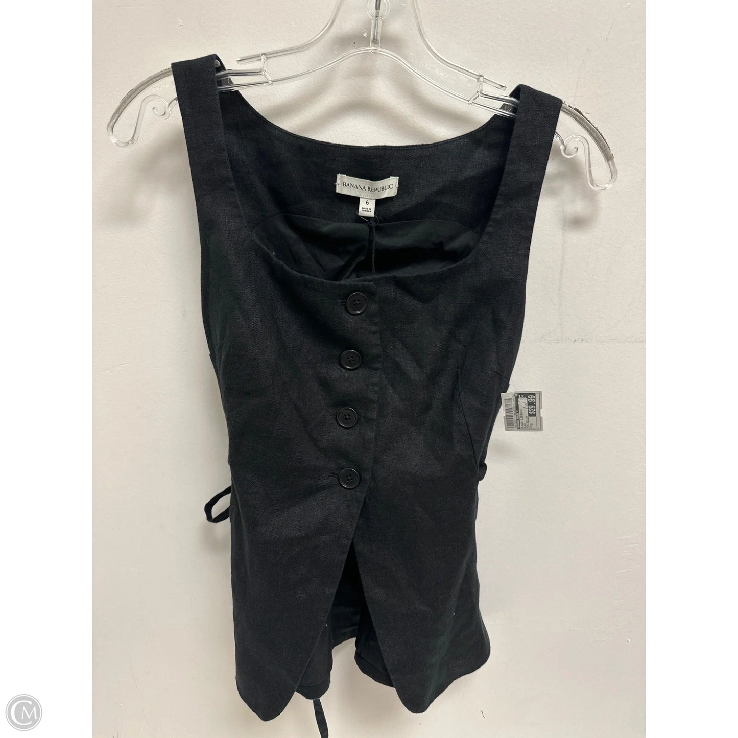 Blouse Sleeveless By Banana Republic In Black, Size: S