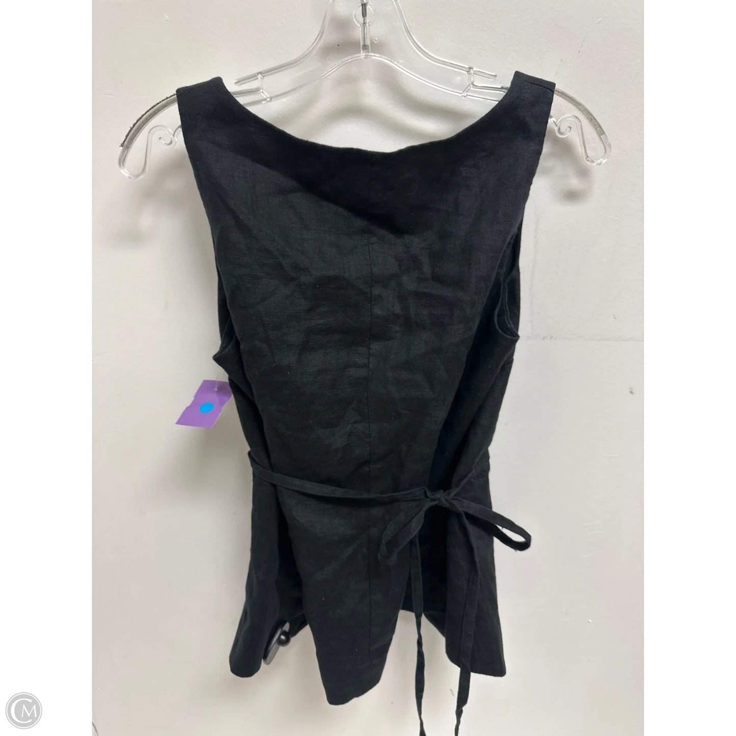 Blouse Sleeveless By Banana Republic In Black, Size: S