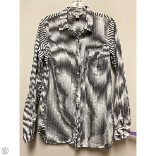 Tunic Long Sleeve By Old Navy In Striped Pattern, Size: M