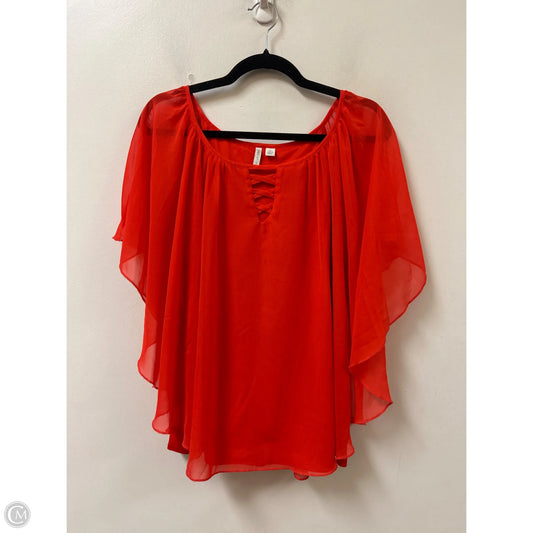 Top Short Sleeve By Cato In Red, Size: Xl