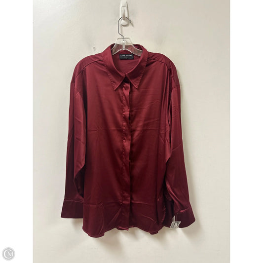 Blouse Long Sleeve By Lane Bryant In Red, Size: 1x