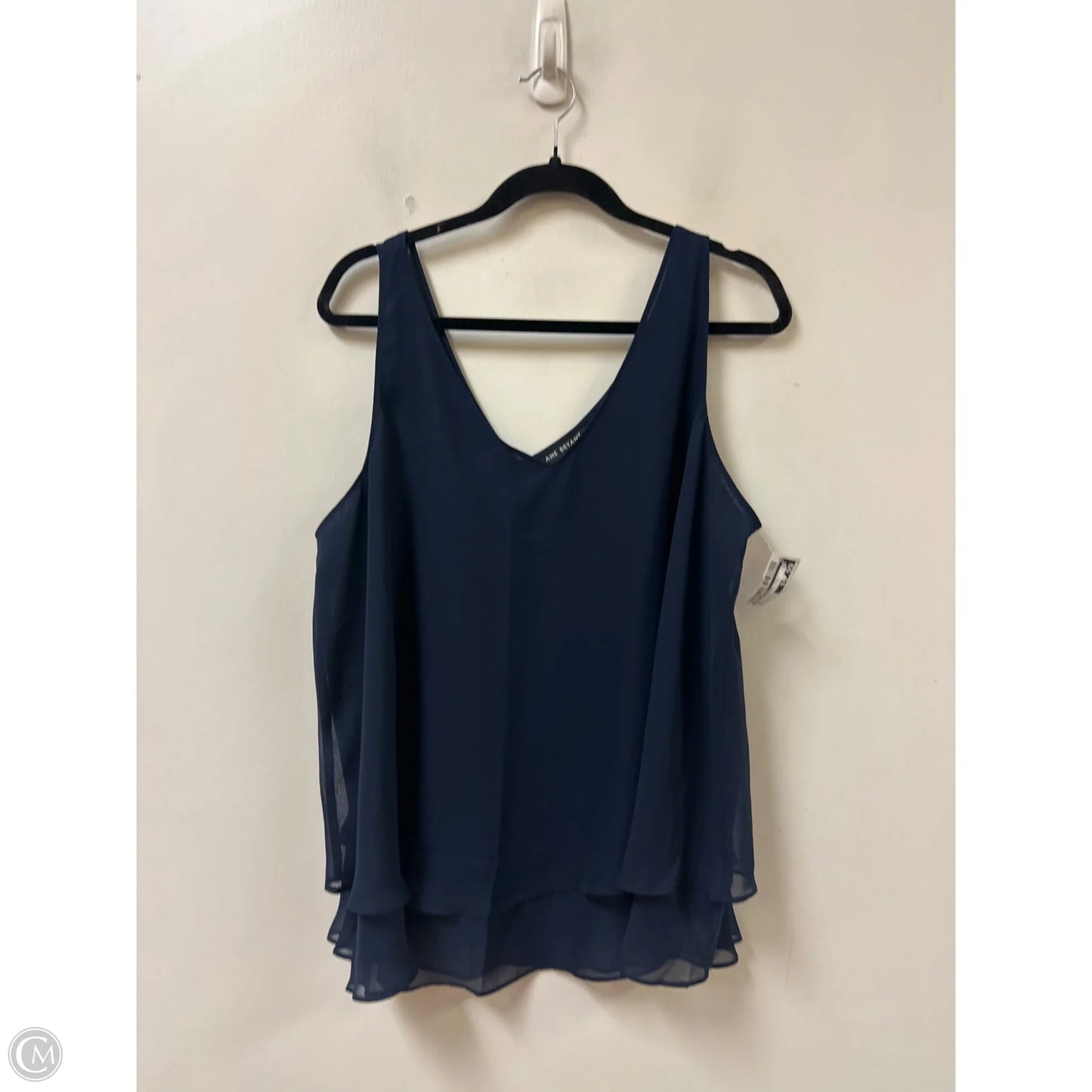 Top Sleeveless By Lane Bryant In Navy, Size: Xl