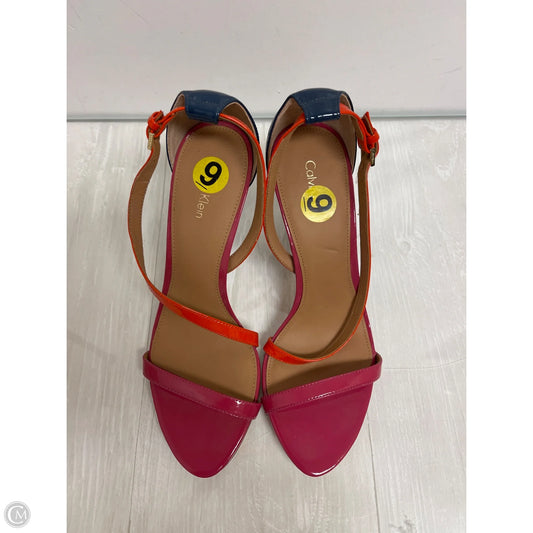 Sandals Heels Stiletto By Calvin Klein In Multi-colored, Size: 9