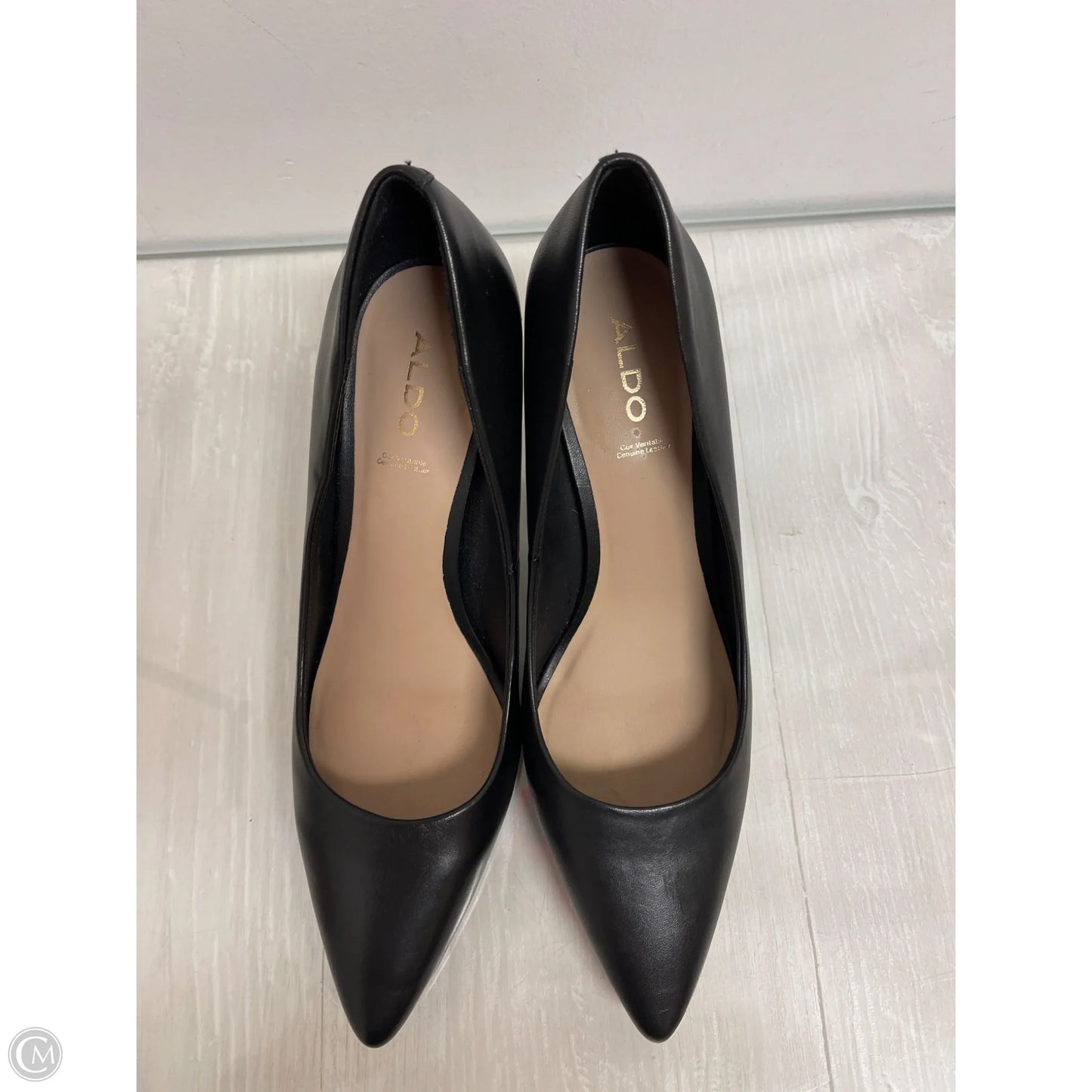 Sandals Heels Stiletto By Aldo In Black, Size: 8.5
