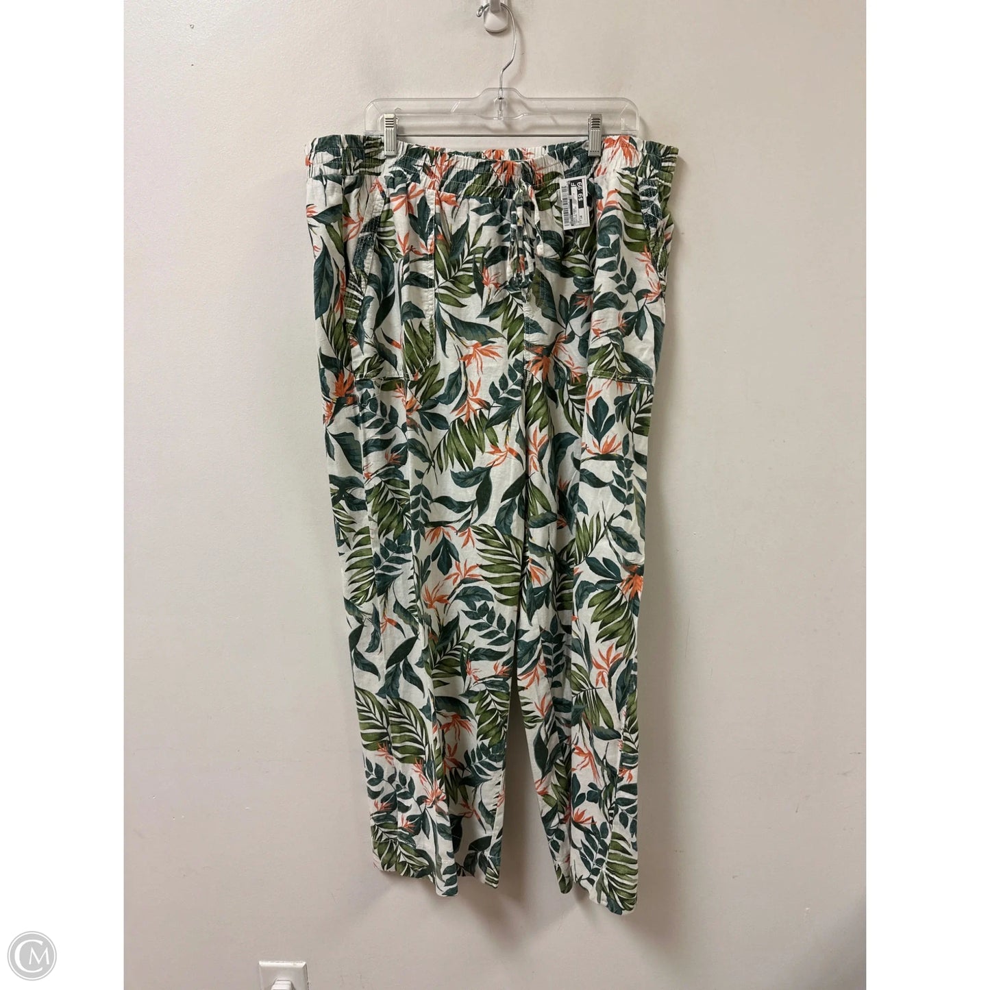 Pants Linen By Briggs In Tropical Print, Size: 18
