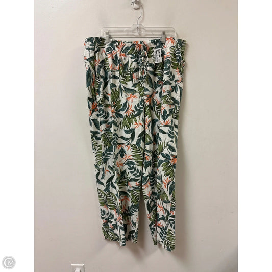Pants Linen By Briggs In Tropical Print, Size: 18