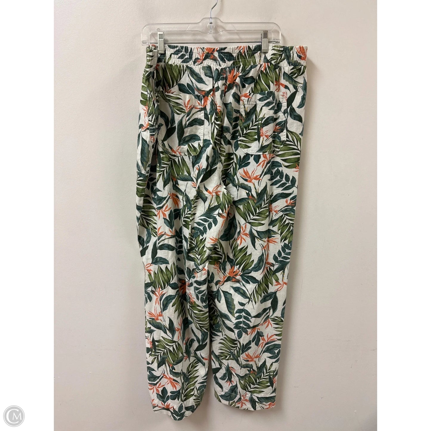 Pants Linen By Briggs In Tropical Print, Size: 18