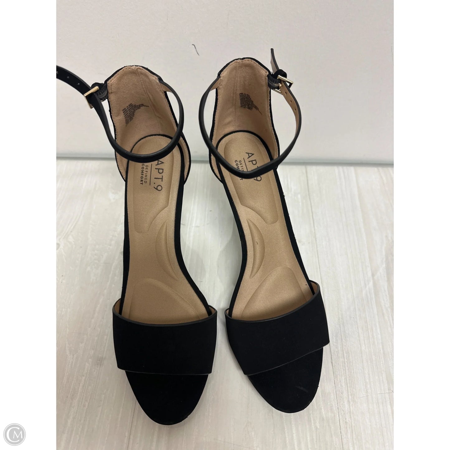 Sandals Heels Stiletto By Apt 9 In Black, Size: 10