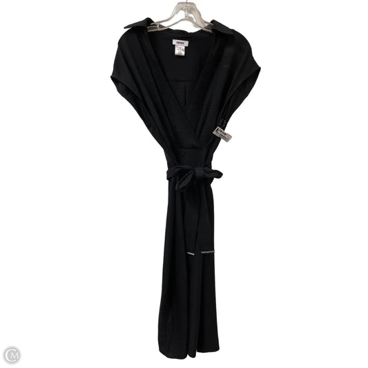 Dress Casual Midi By Dkny In Black, Size: M