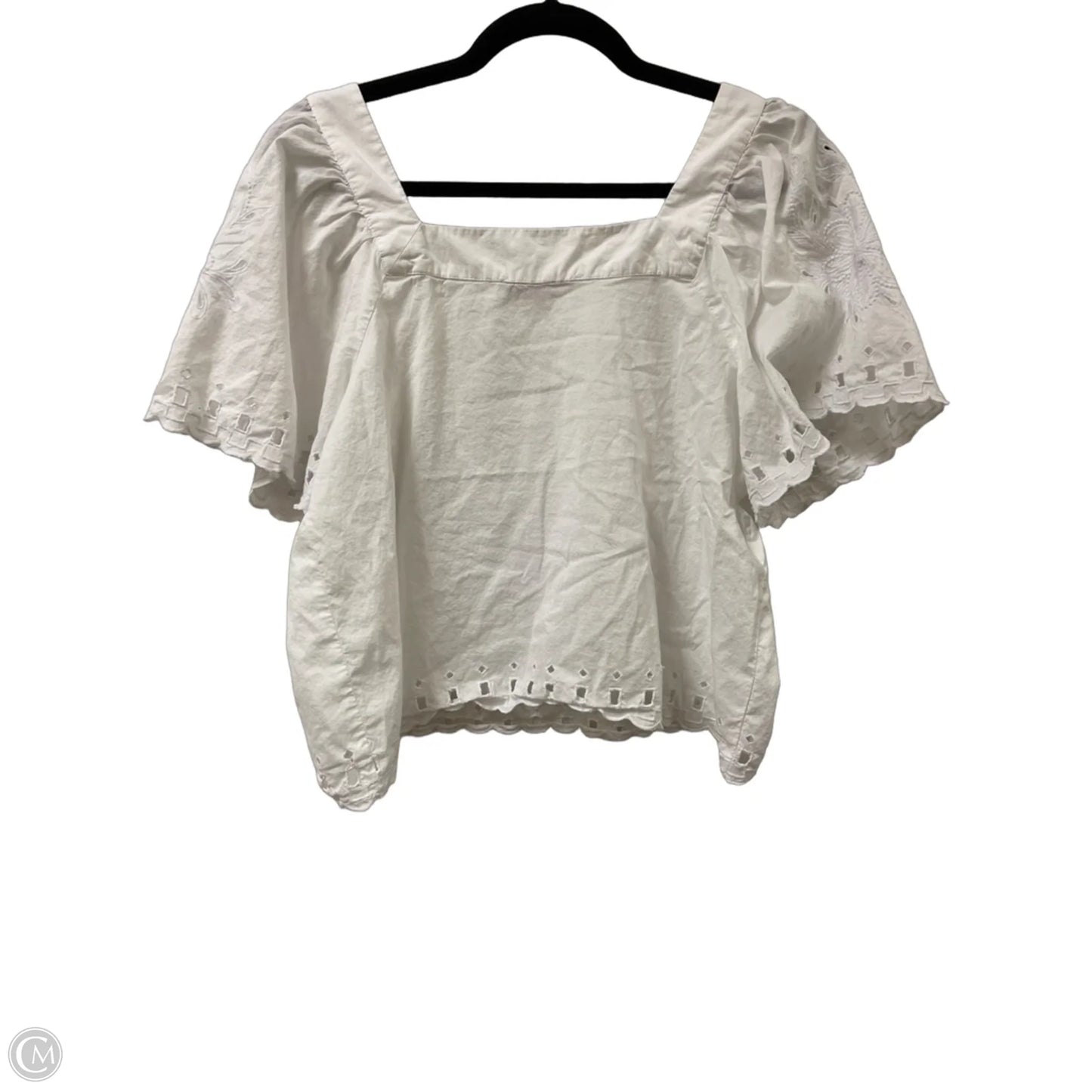 Top Short Sleeve By Loft In White, Size: S