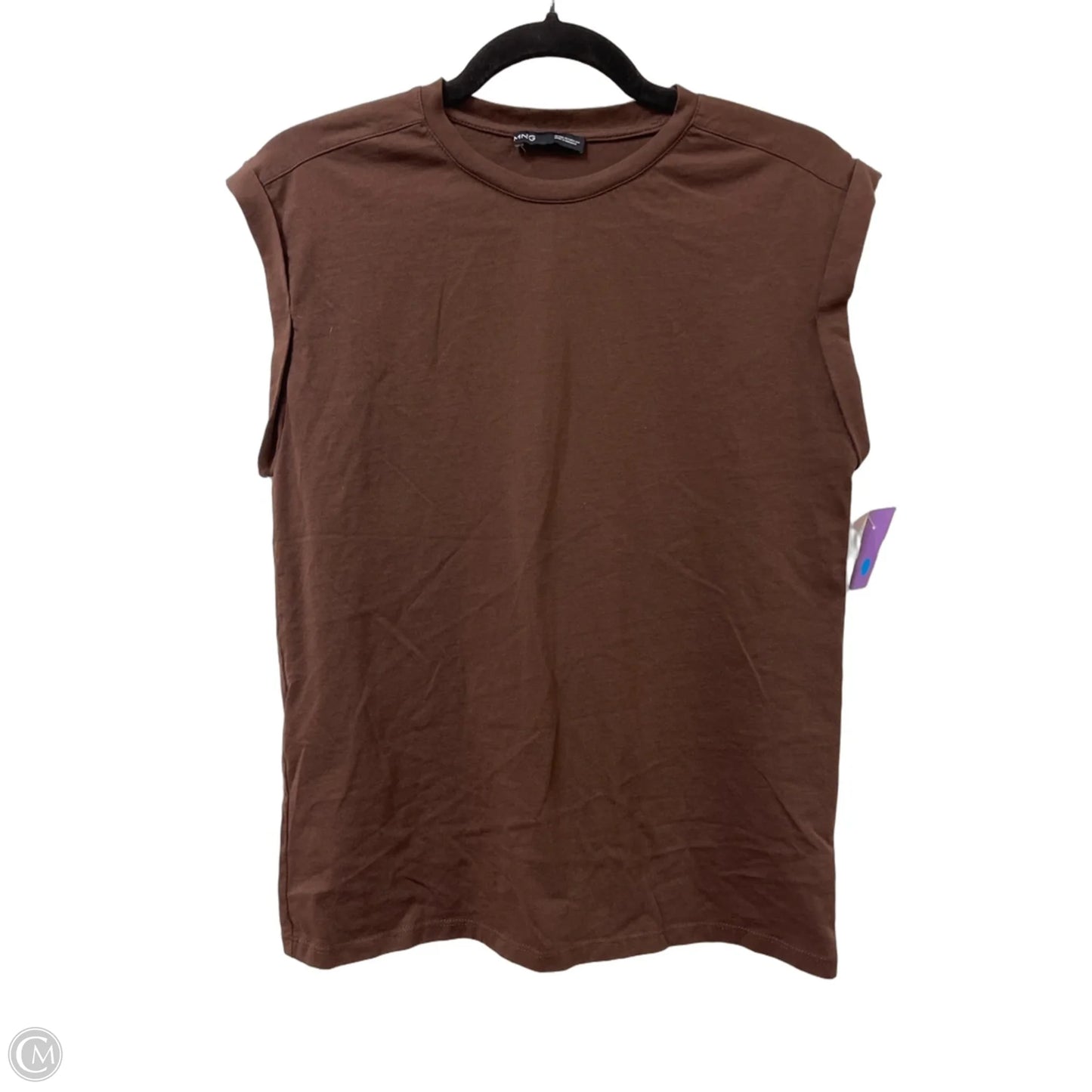 Top Short Sleeve By Mng In Brown, Size: Xs