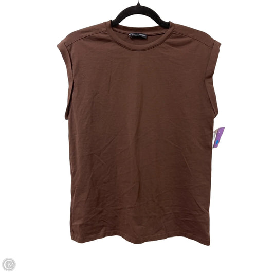 Top Short Sleeve By Mng In Brown, Size: Xs