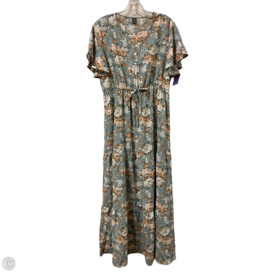Dress Casual Maxi By Shein In Blue & Orange, Size: Xl