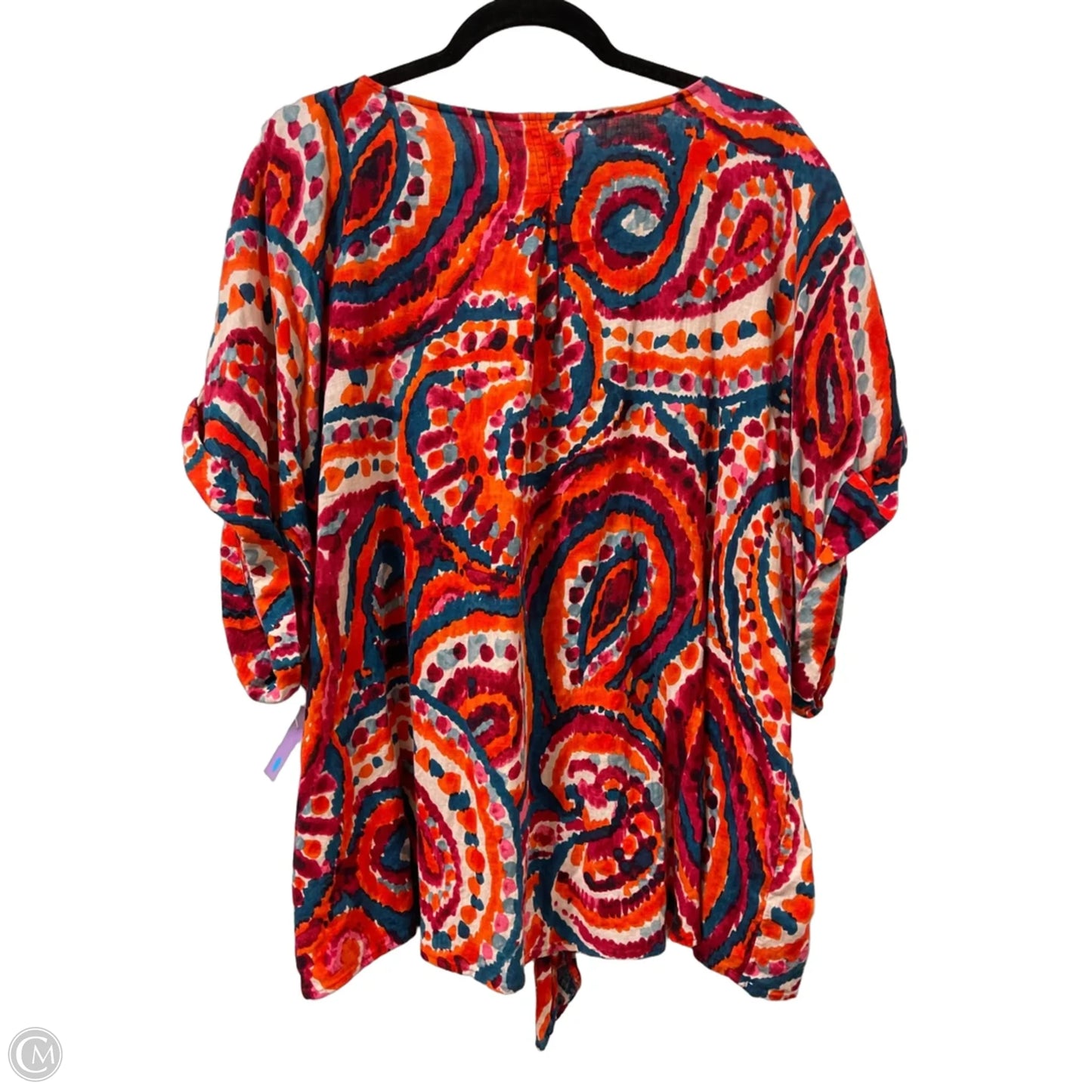 Top Short Sleeve By West Bound In Blue & Pink, Size: 3x