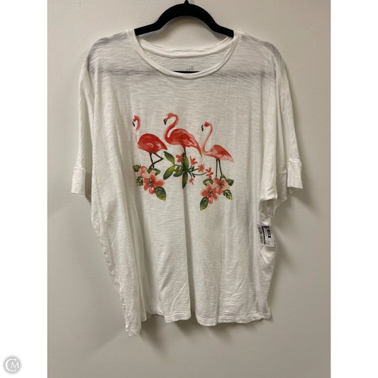Top Short Sleeve By J. Jill In White, Size: 2x