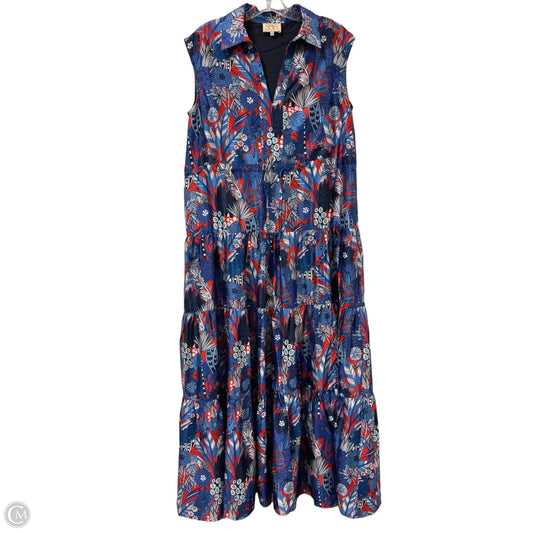 Dress Casual Maxi By Clothes Mentor In Blue & Red, Size: S