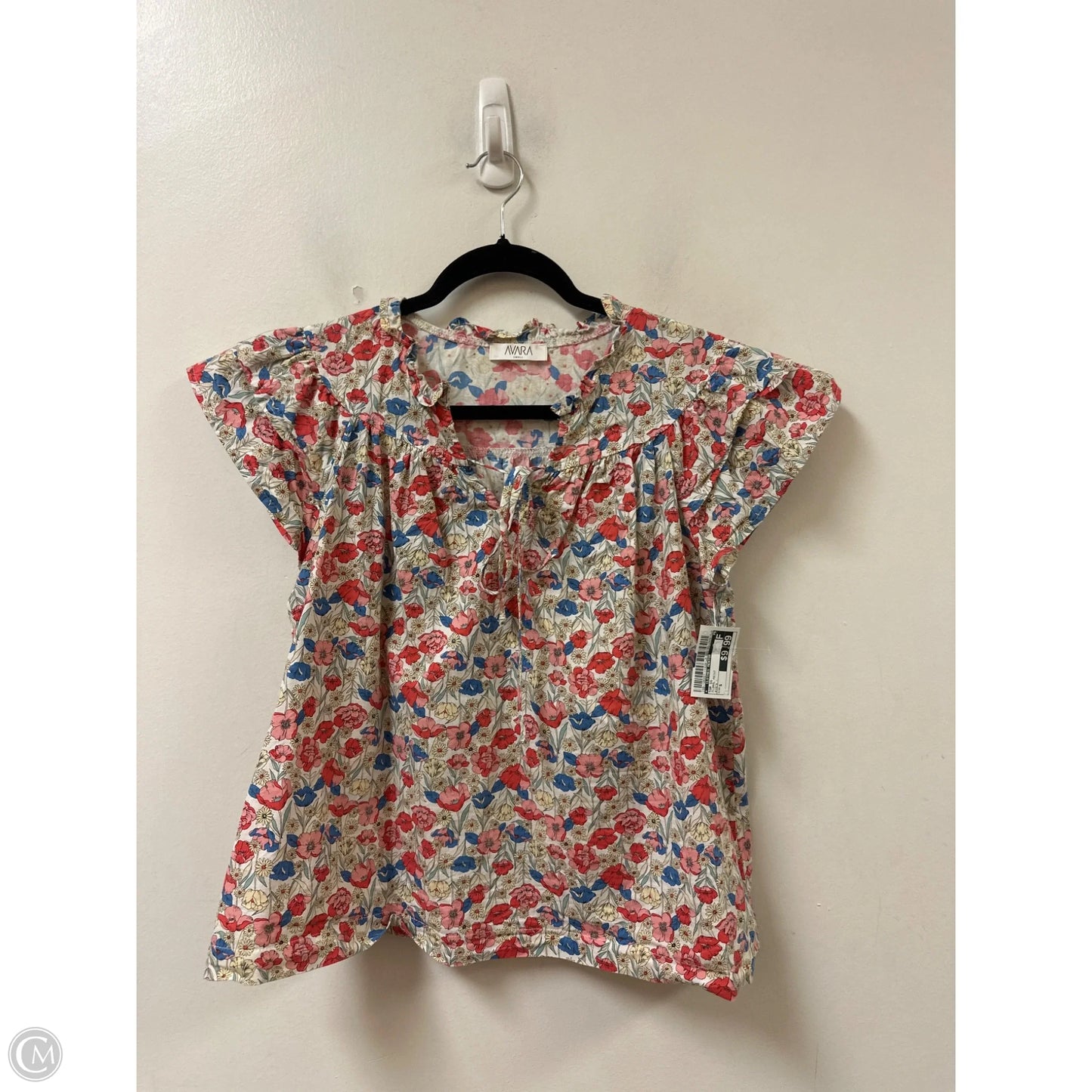 Top Short Sleeve By Clothes Mentor In Floral Print, Size: S